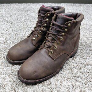 Chippewa L.L.Bean Katahdin Iron Works Brown Leather Boots Men’s 12 D USA
